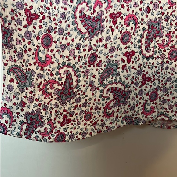 LANE BRYANT Women’s Tunic Top Sz 26Mixed Print Peasant 3/4 Sleeve NWT - Picture 2 of 10